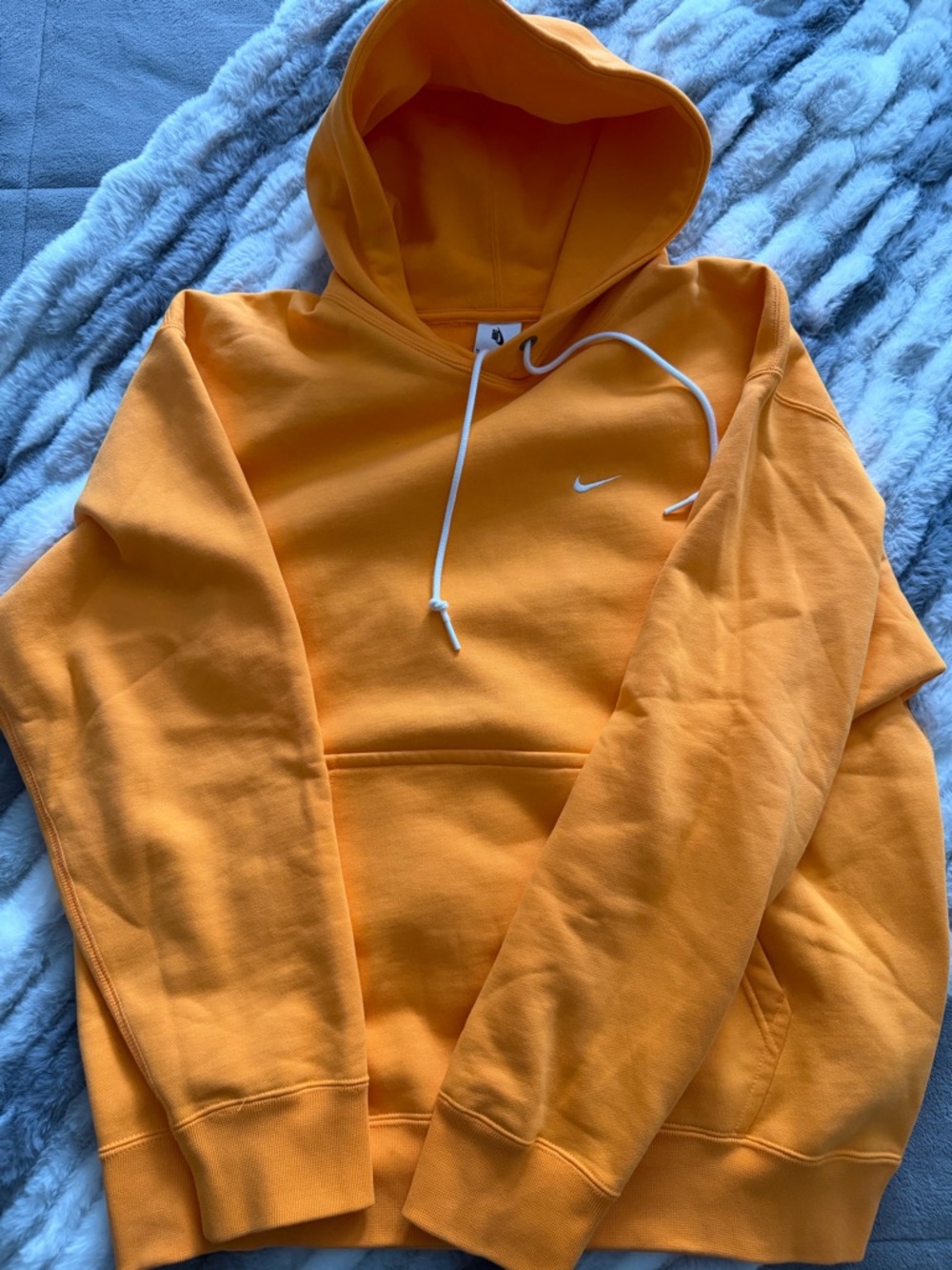 Nike Orange Solo Swoosh Hoodie with White Swoosh DX1355-836 New without tags